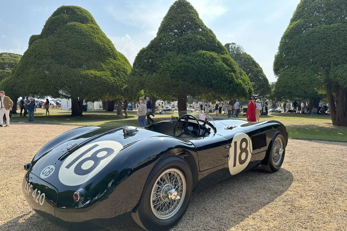 1953 Jaguar C-Type, Rear Right Side, Concours of Elegance 2024 at Hampton Court Palace