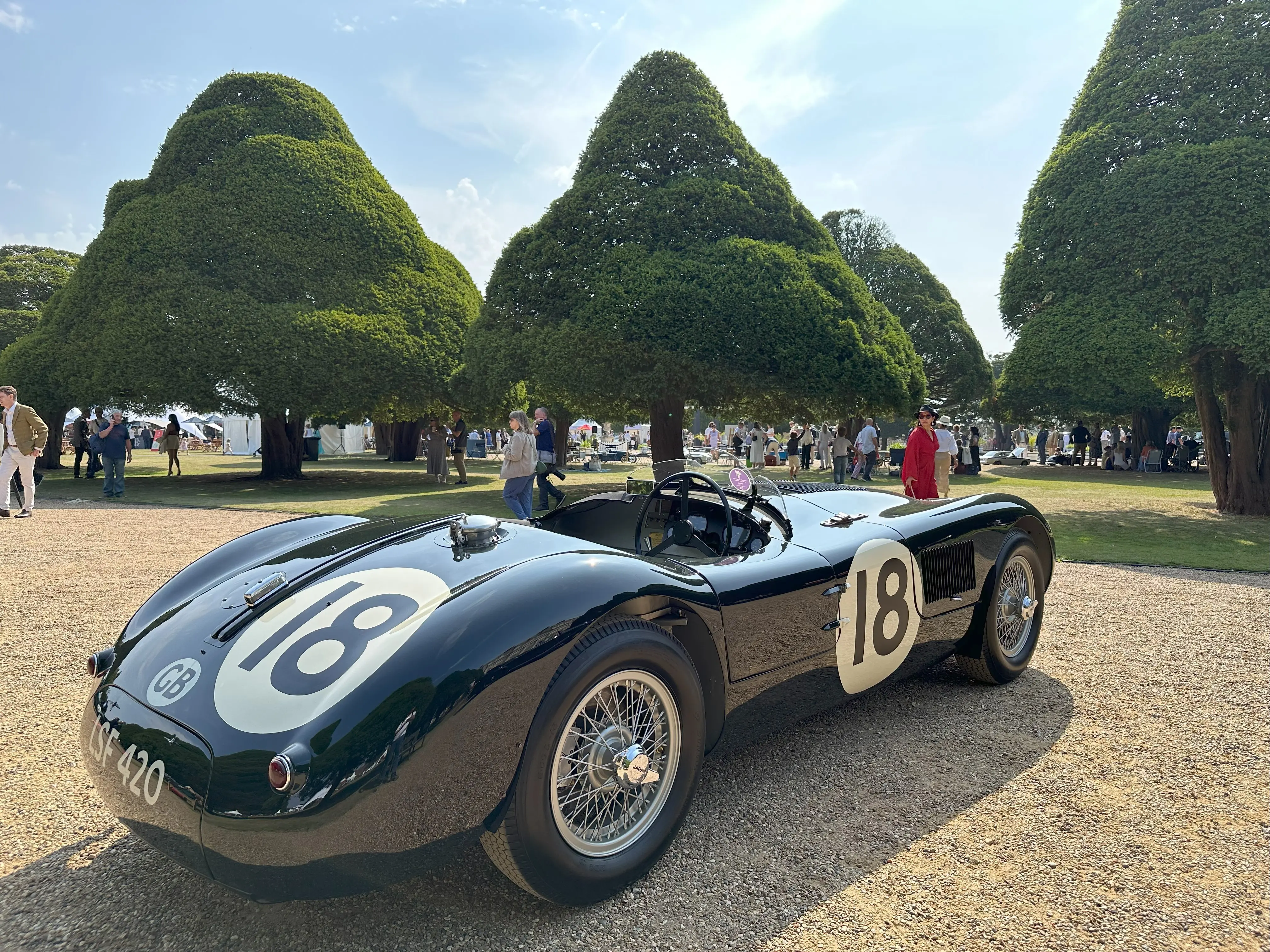 1953 Jaguar C-Type, Front Left Side, Concours of Elegance 2024 at Hampton Court Palace