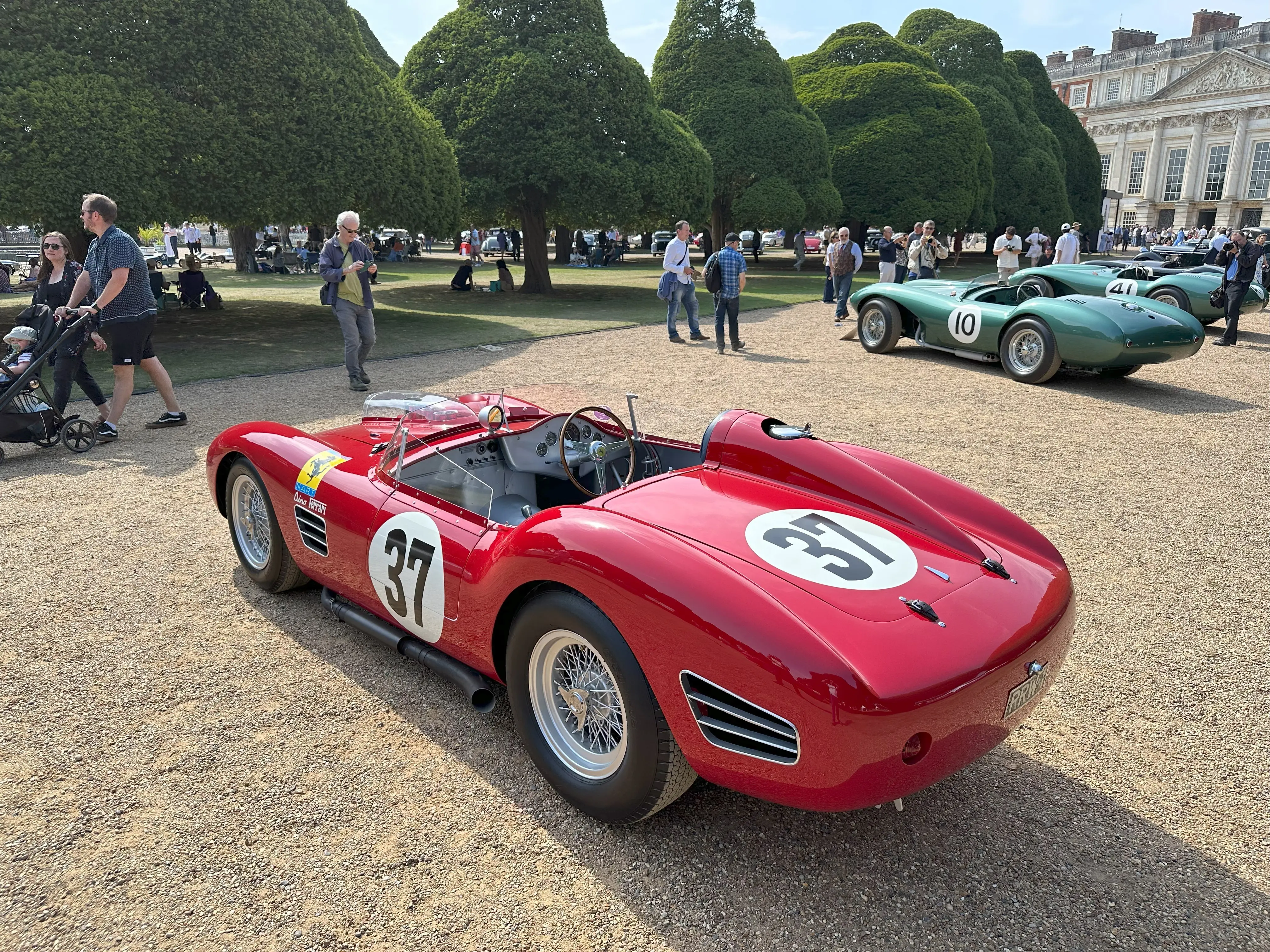1959 Ferrari Dino 196 S Spider, Left Rear, Concours of Elegance 2024 at Hampton Court Palace