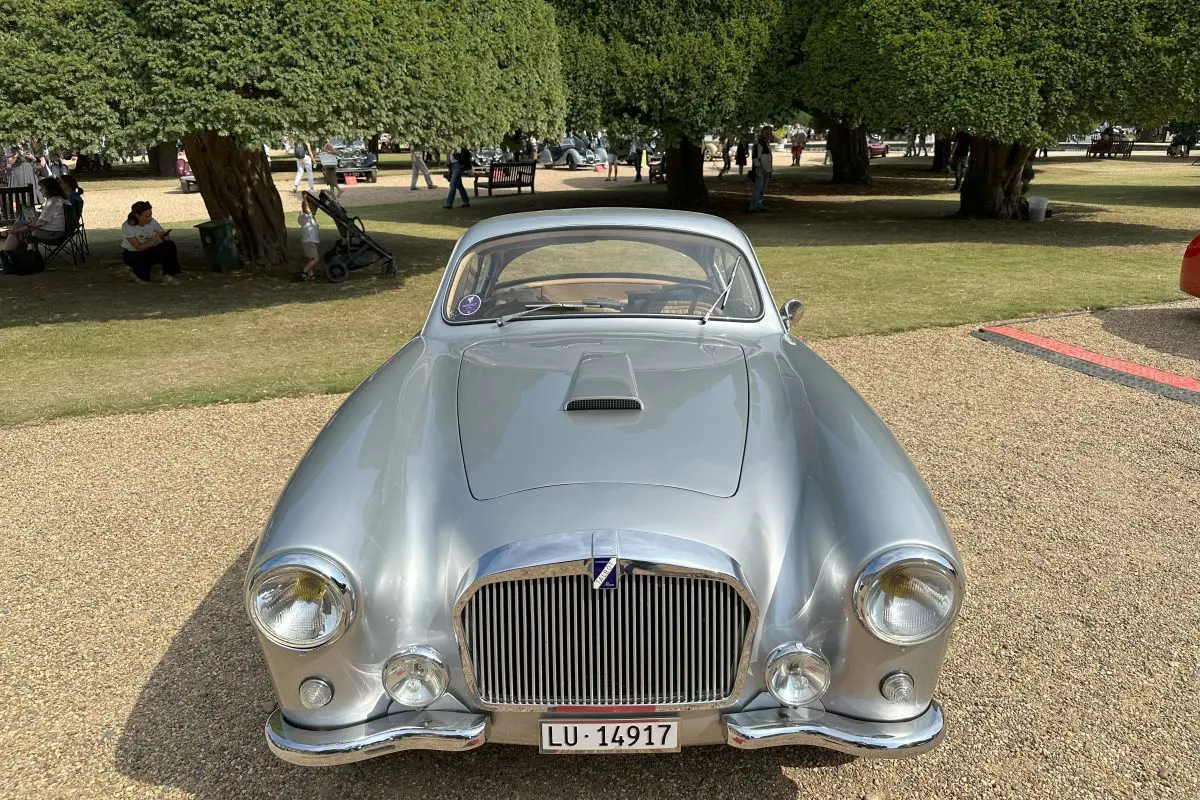 1957 Talbot-Lago T14 America Coupe, front view II, featured at the Concours of Elegance 2024.