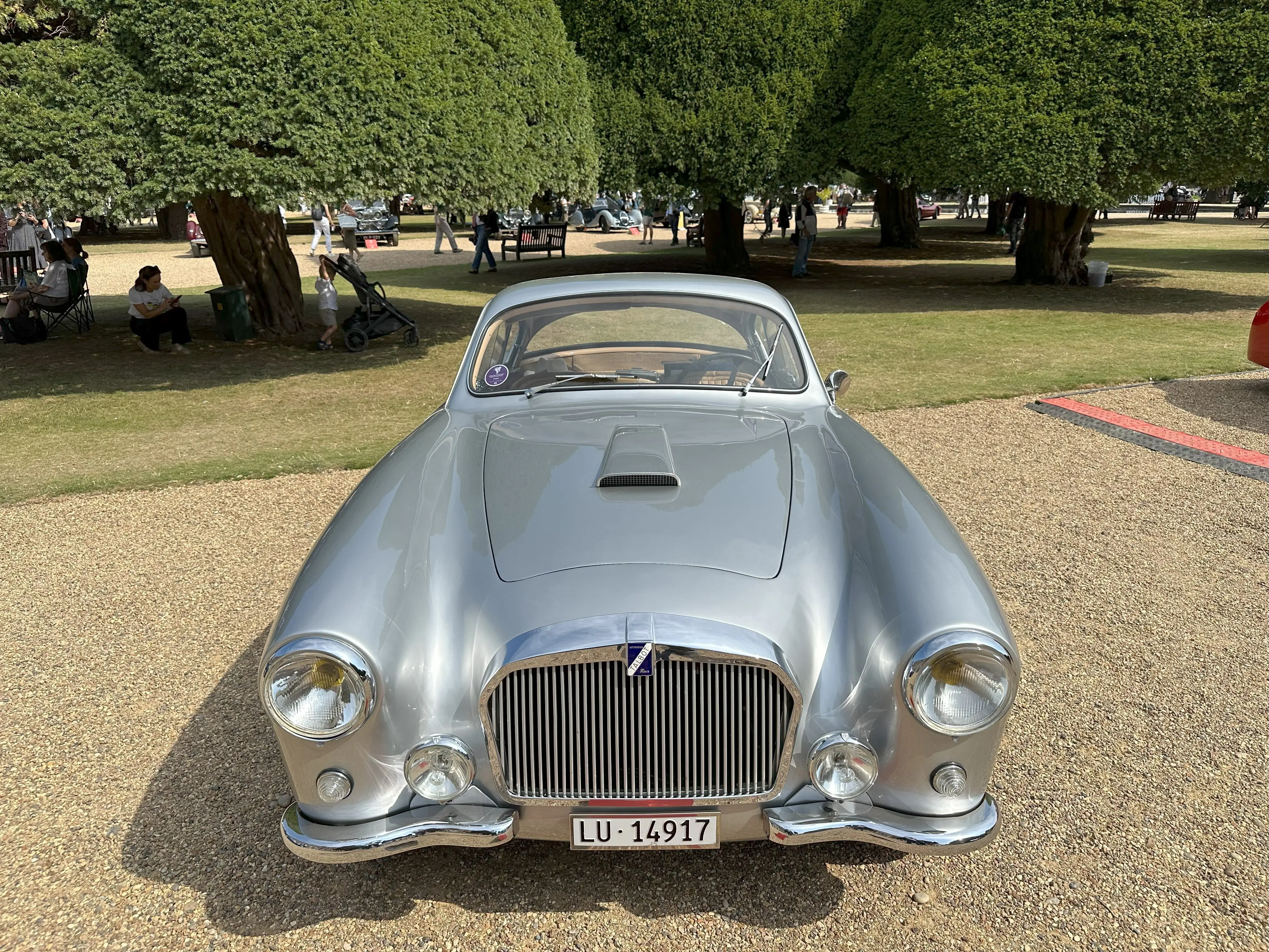 1957 Talbot-Lago T14 America Coupe, front view II, featured at the Concours of Elegance 2024.