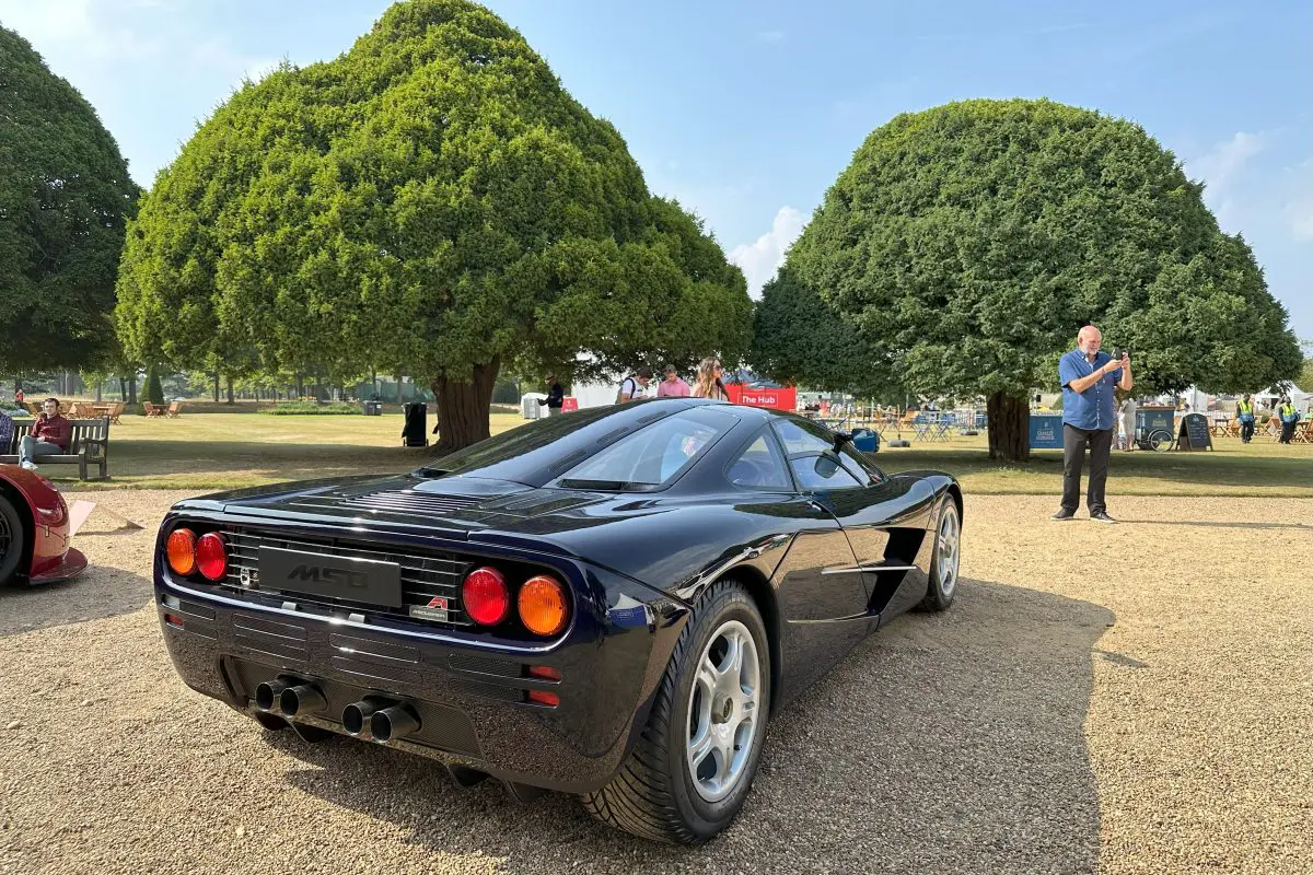 1995 McLaren F1, Rear Right Side, Concours of Elegance 2024 at Hampton Court Palace