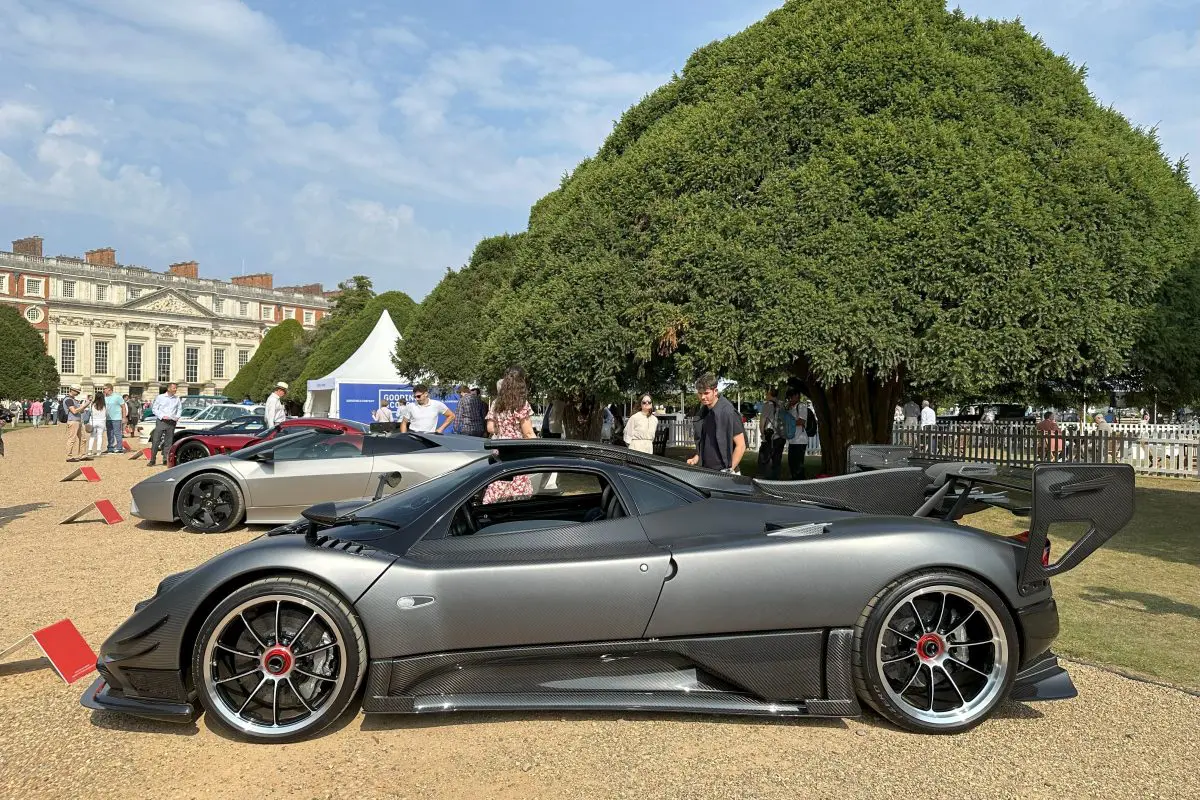 2016 Pagani Zonda Oliver Evolution 'Hermes Edition', left side, featured at the Concours of Elegance 2024.
