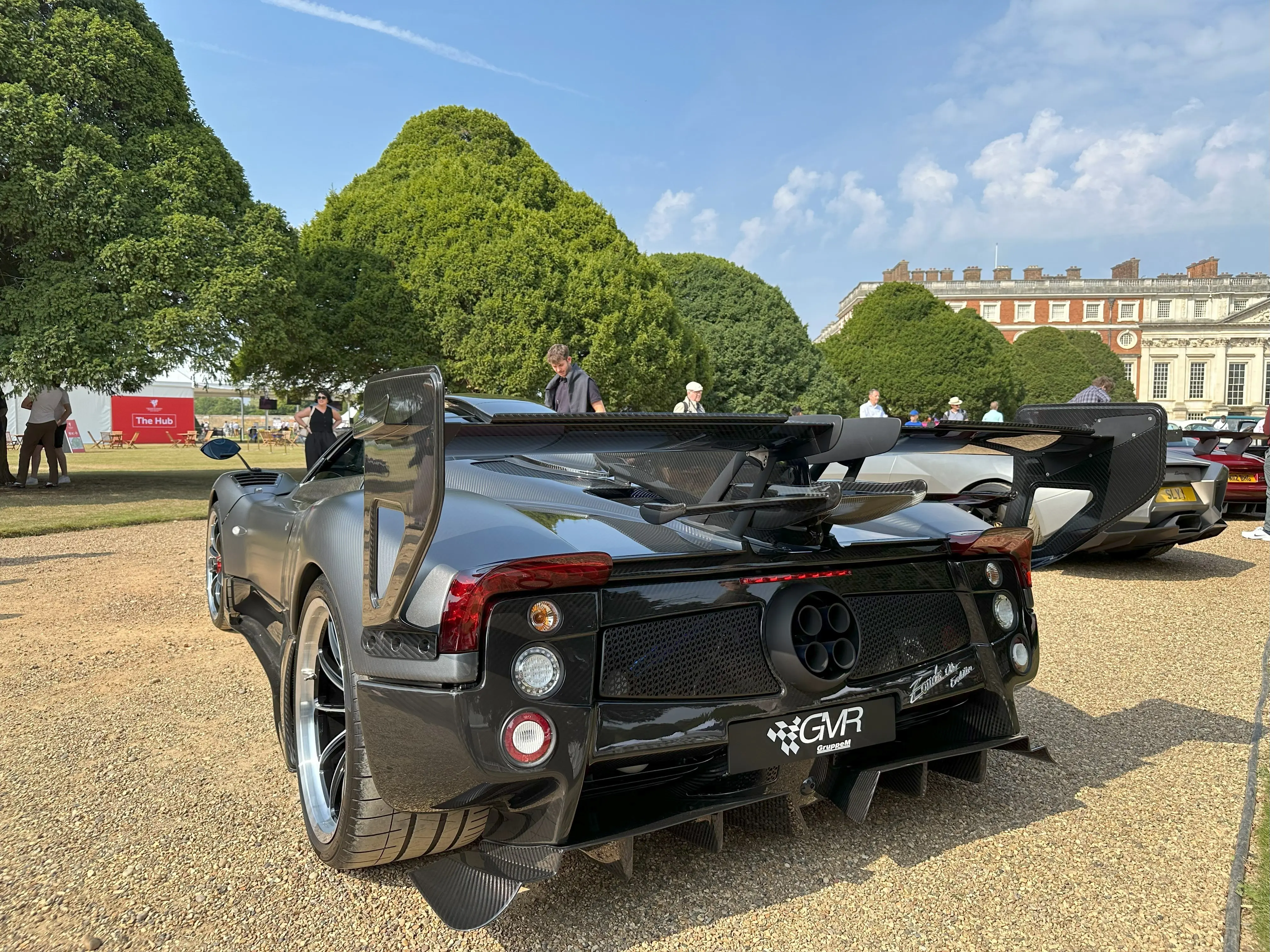 2016 Pagani Zonda Oliver Evolution 'Hermes Edition', rear left side, featured at the Concours of Elegance 2024.