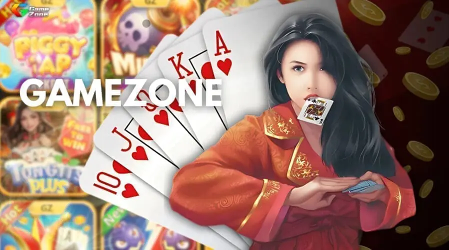 A GameZone promotional image advertising PusoyGo tournaments and free coin offers for players