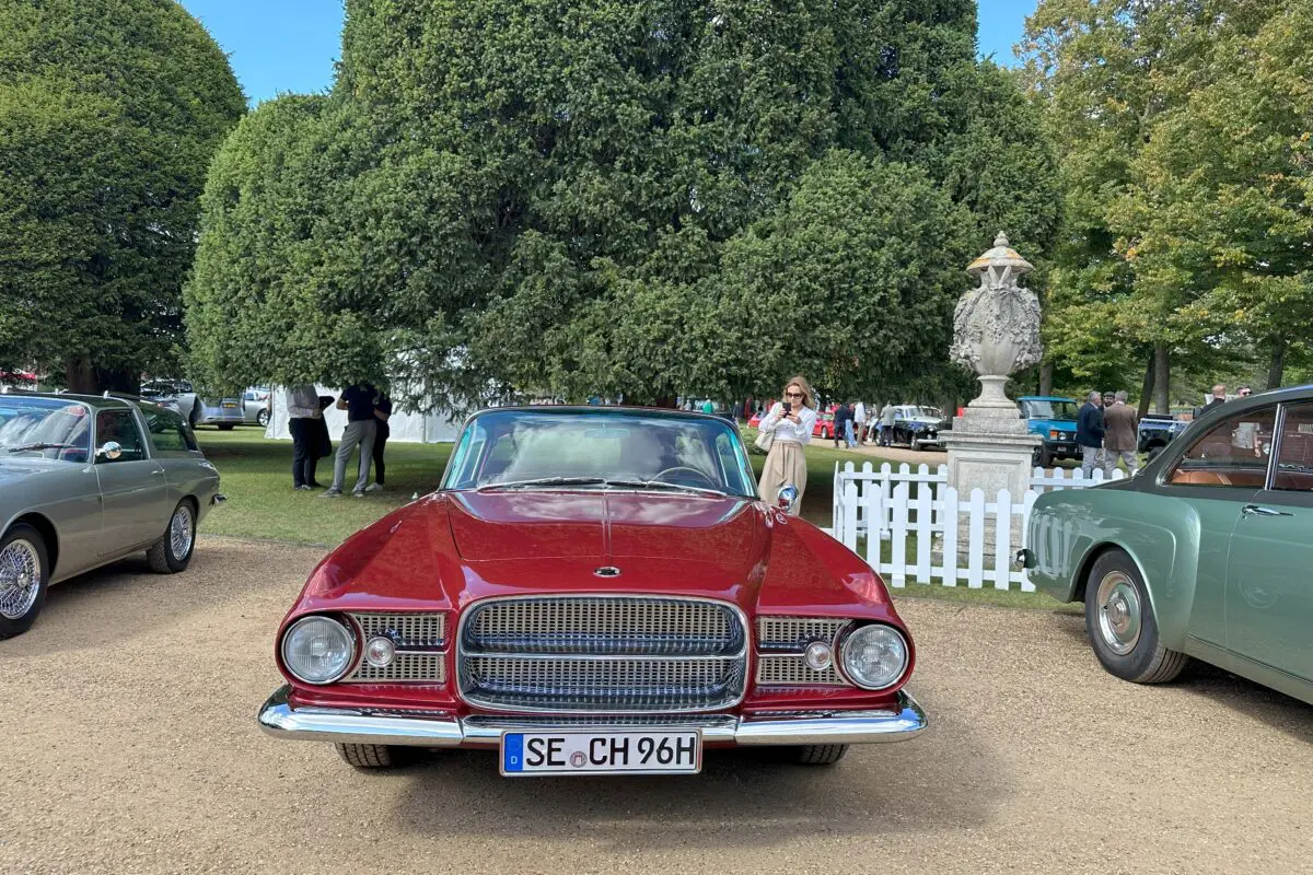 Concours of Elegance 2025 (1961 Ghia L 6.4 Coupe - front view)