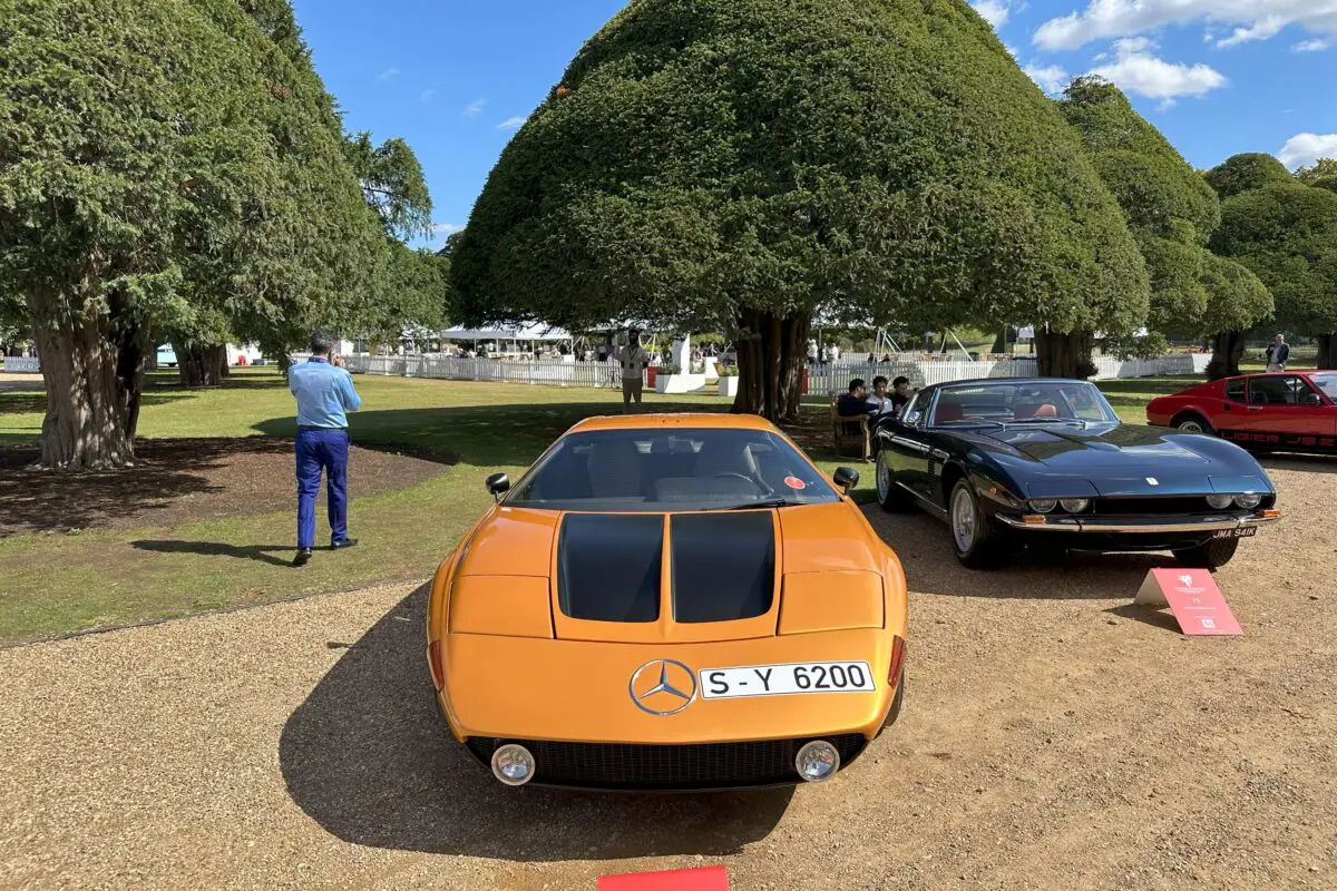 Concours of Elegance 2025 (1970 Mercedes-Benz C 111-II - front view)