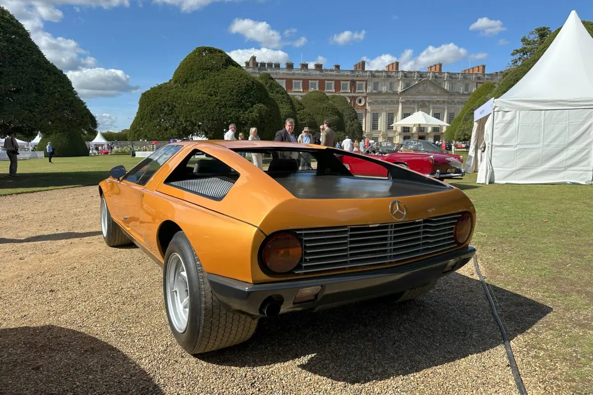 Concours of Elegance 2025 (1970 Mercedes-Benz C 111-II - rear side view)