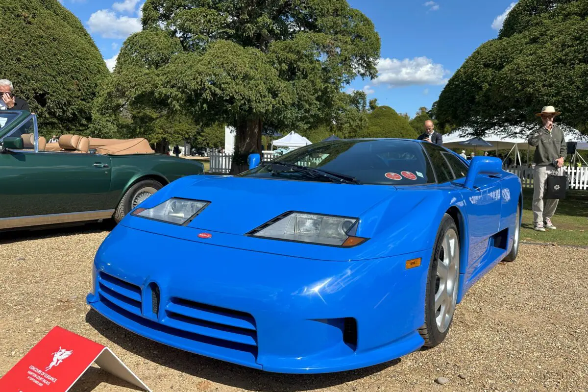 Concours of Elegance 2025 (1994 Bugatti EB110 America - low front side view)