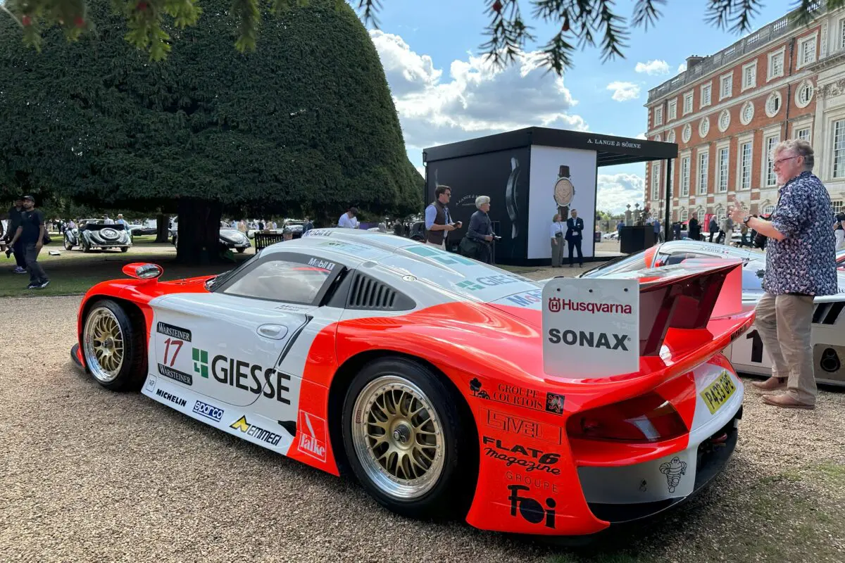 Concours of Elegance 2025 (1997 Porsche 993 GT1 Evo - side rear)