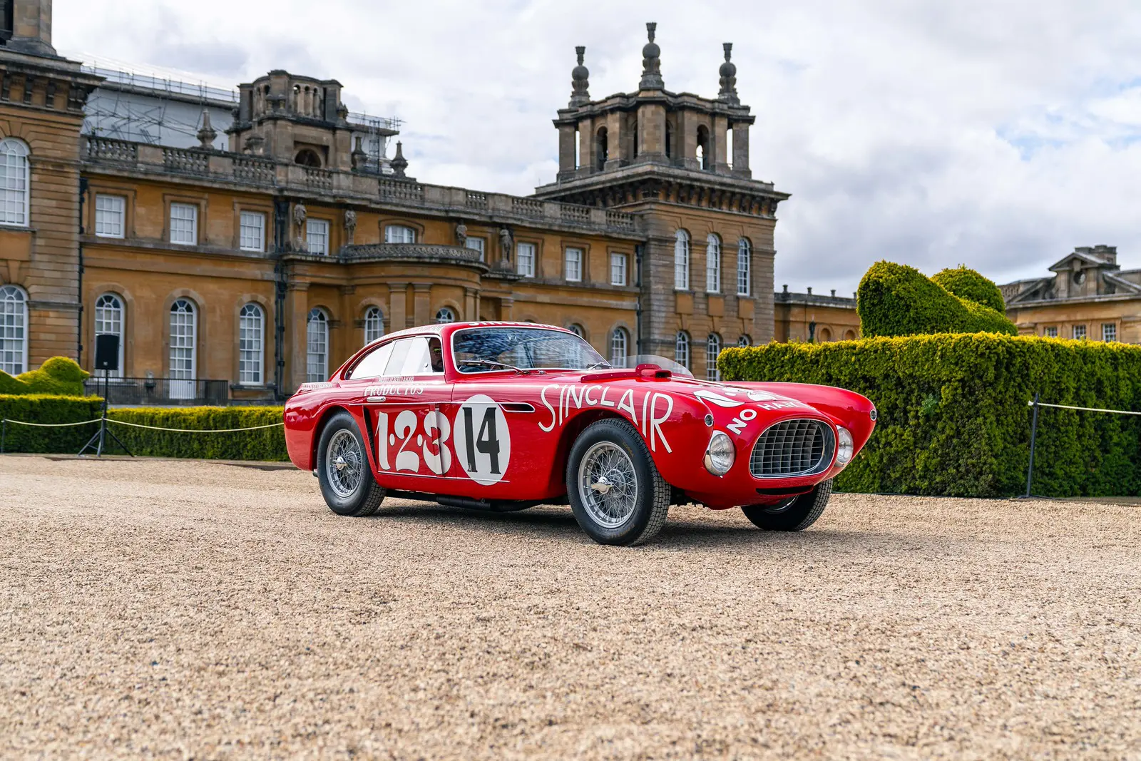 1952 Ferrari 340 Mexico Berlinetta at Salon Prive 2025 (front side profile)