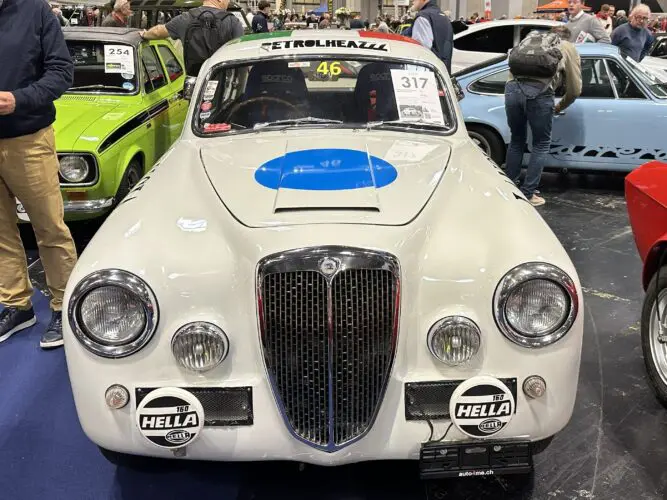 Classic Motor Show 2025 (1956 Lancia Aurelia B20 GT Series VI Rally Car - front view)