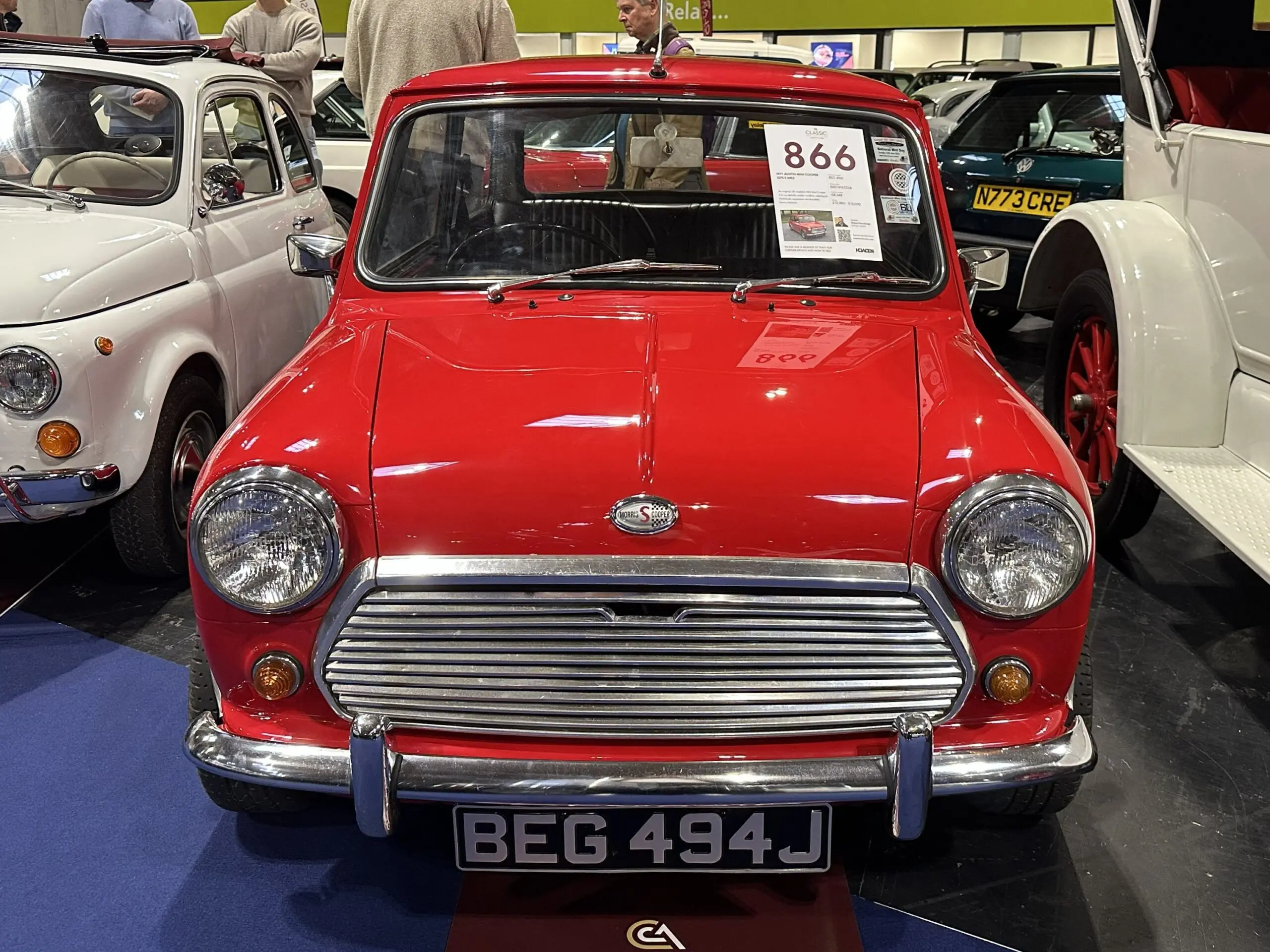 Classic Motor Show 2025 (1971 Austin Mini Cooper 1275 S Mk3 - front view)