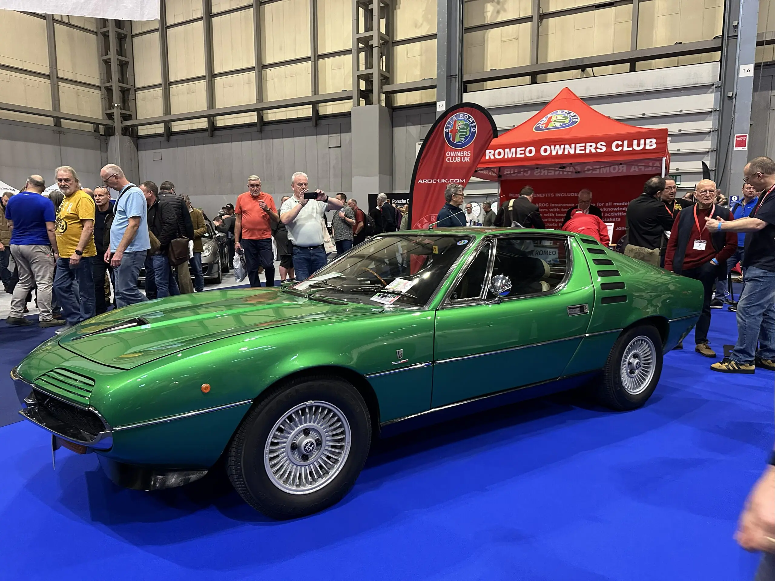 Classic Motor Show 2025 (Green Alfa Romeo Montreal)