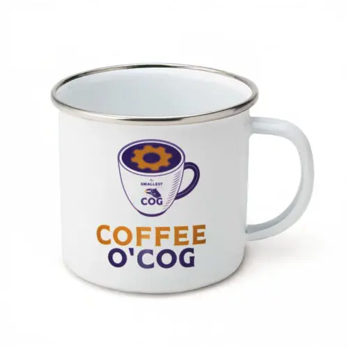 Smallest Cog Enamel Mug -coffee
