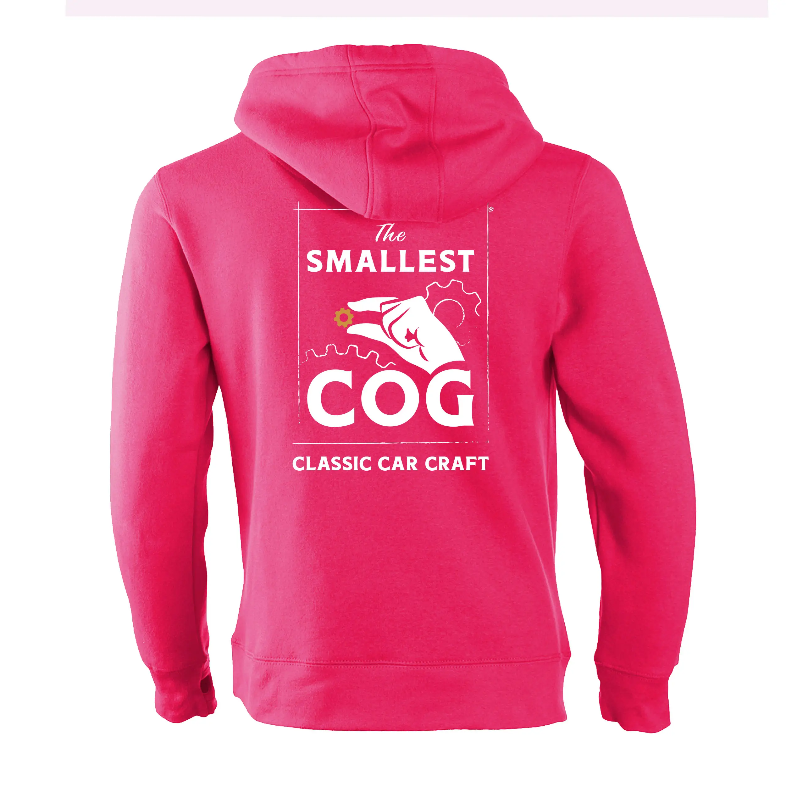Smallest Cog Heavyweight Hoodie (Peach) - back