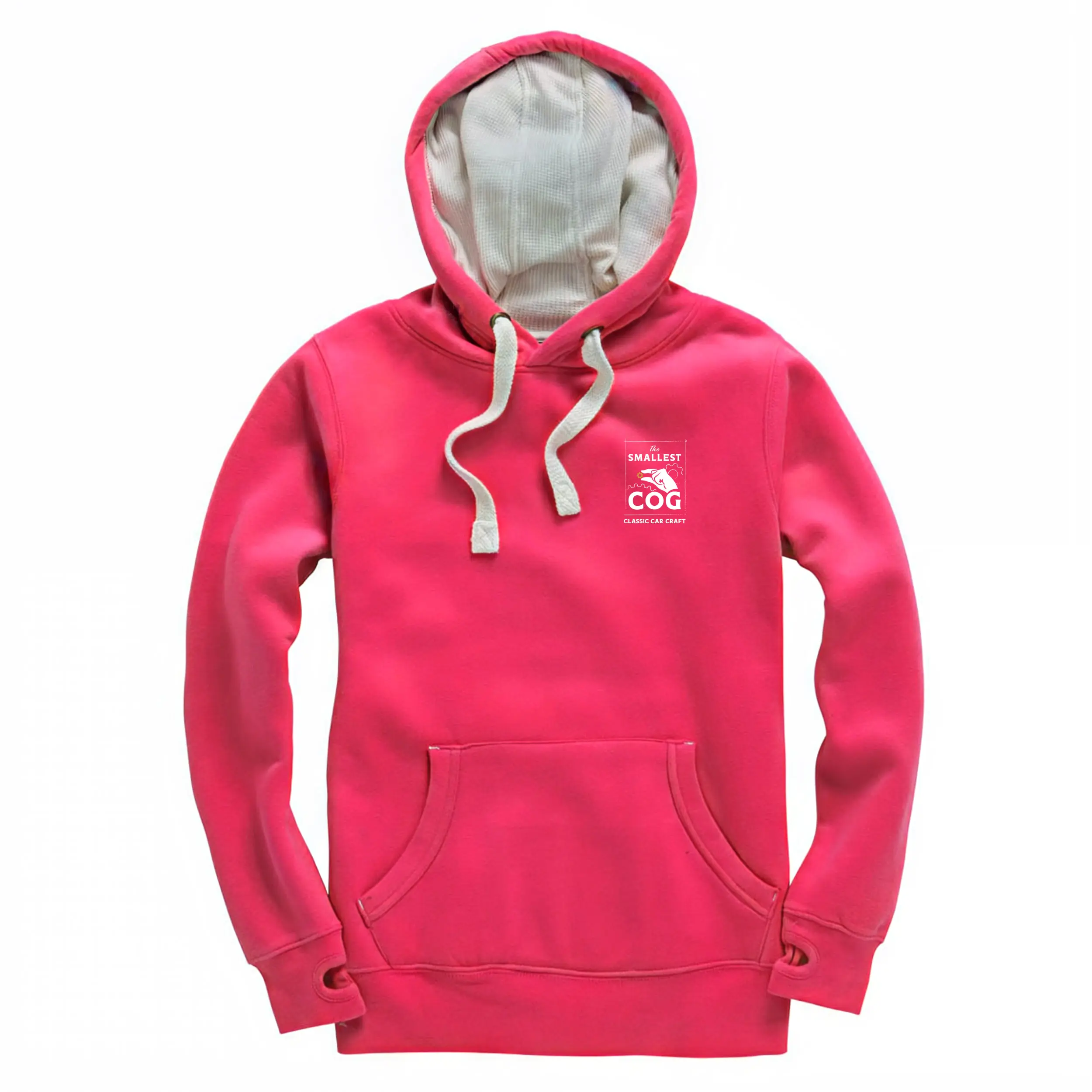 Smallest Cog Heavyweight Hoodie (Peach) - front