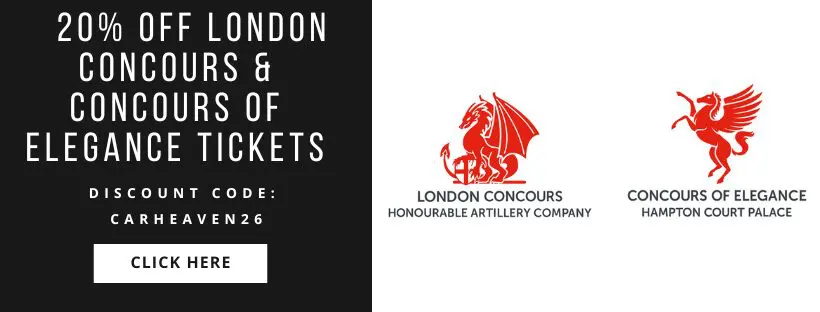 20% discount off London Concours and Concours of Elegance car show tickets