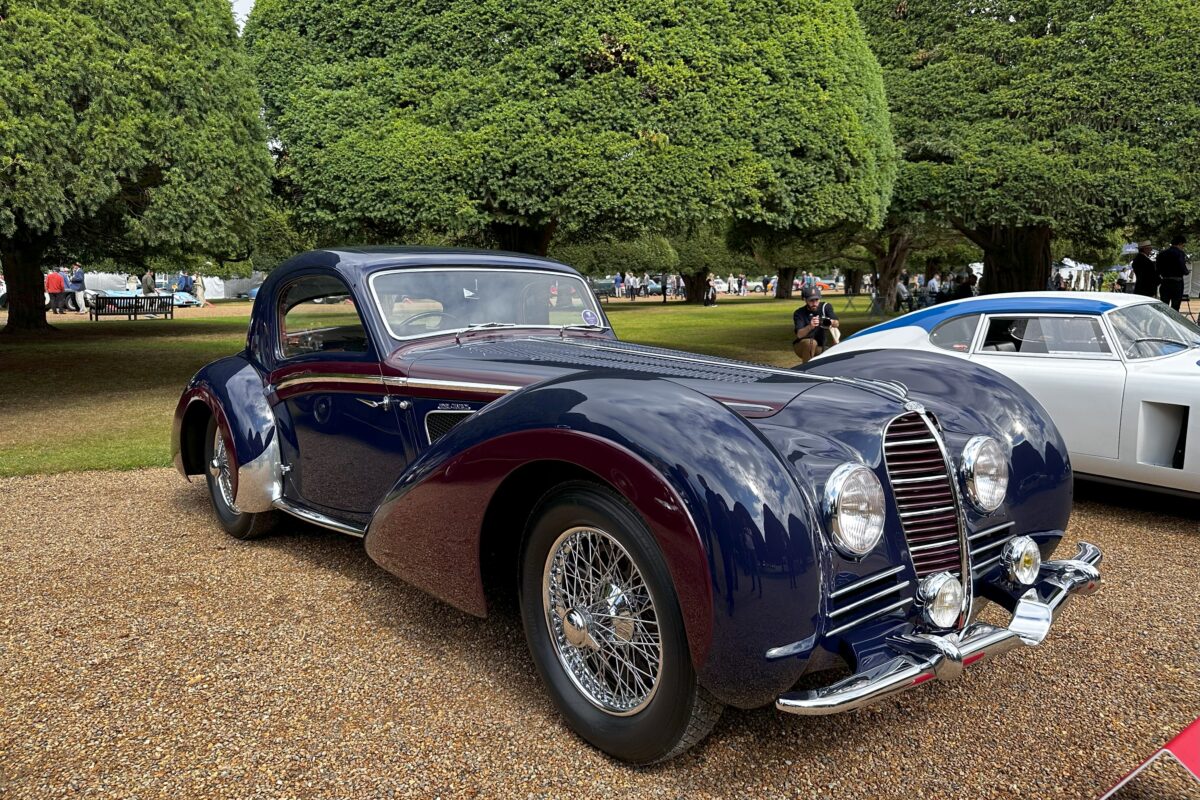 1938 Delahaye Type 145 V12 Coupé Front Side - Top 10 Most Beautiful Cars at the Concours of Elegance 2023
