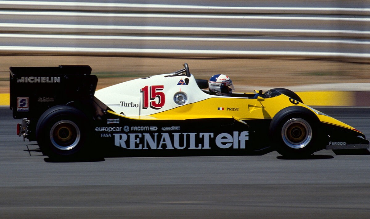 Alain Prost driving a McLaren