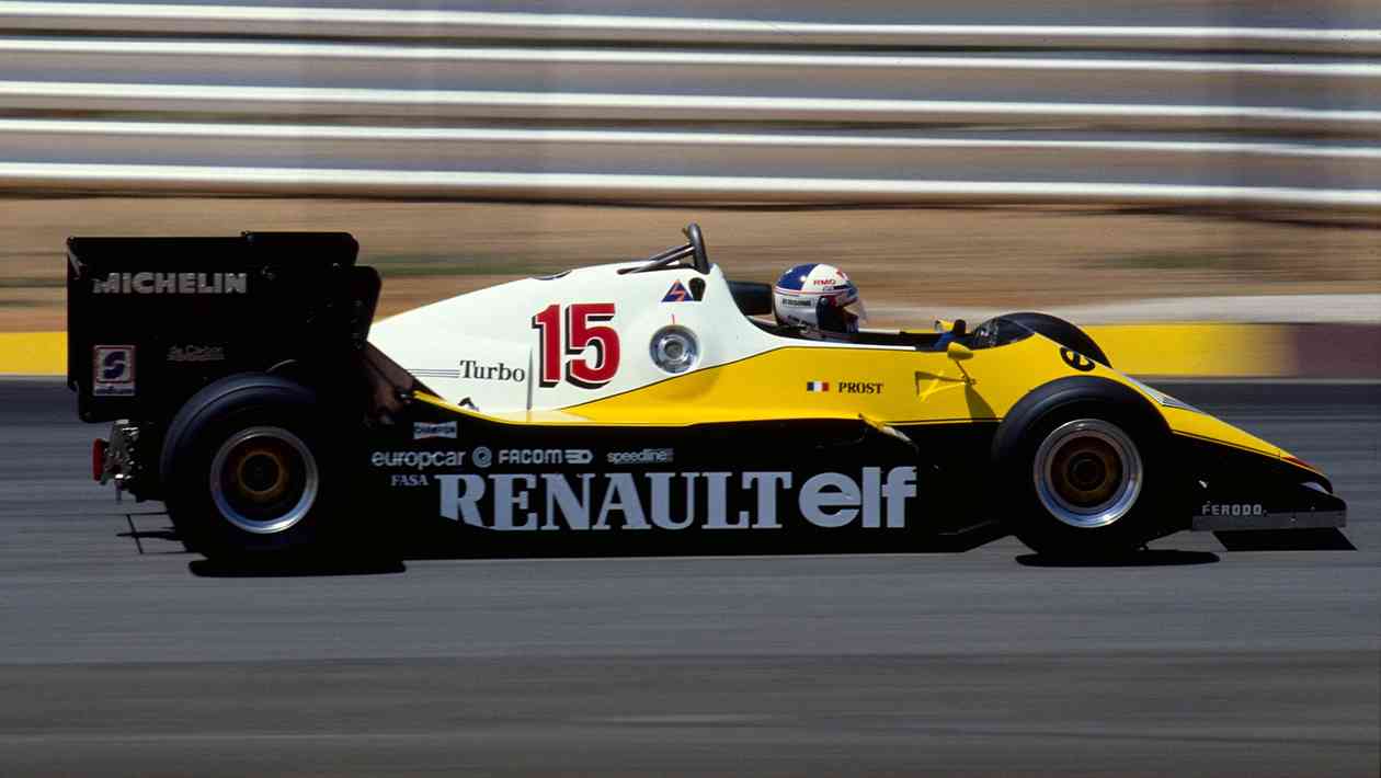 Alain Prost driving a McLaren