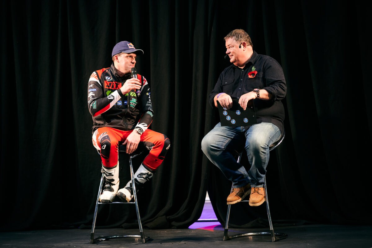 Dougie Lampkin with Mike Brewer