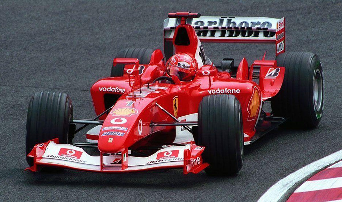 Michael Schumacher is Driving Open Wheel Car