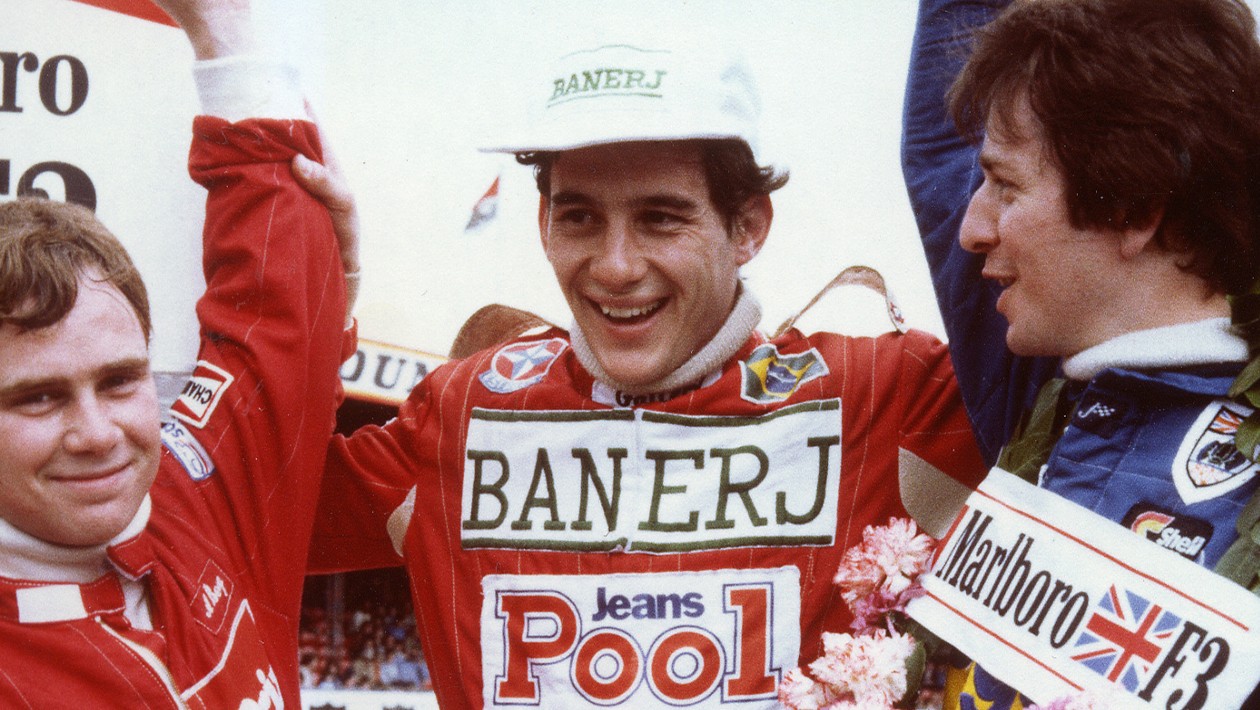 Senna Celebrating Victory at Silverstone