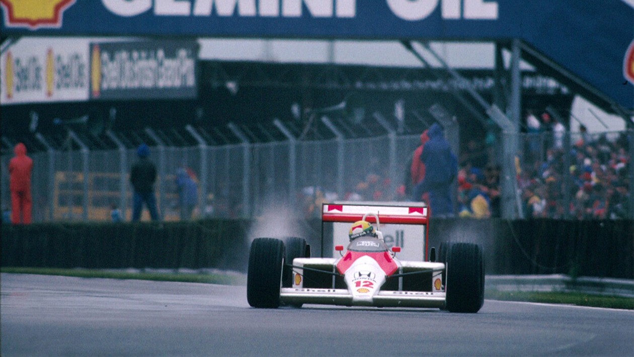Senna Driving at Silverstone