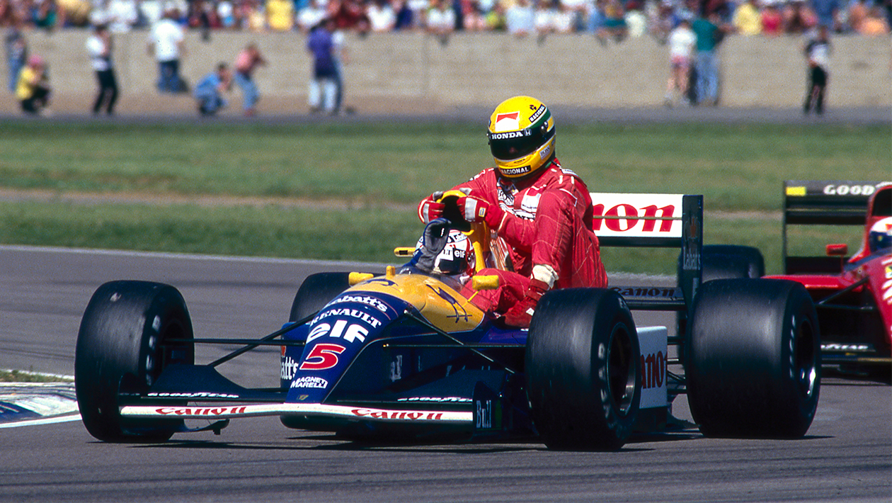 Senna in Renault at Silverstone