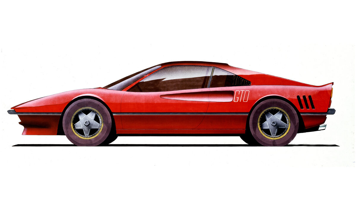 Ferrari GTO Profile Drawing