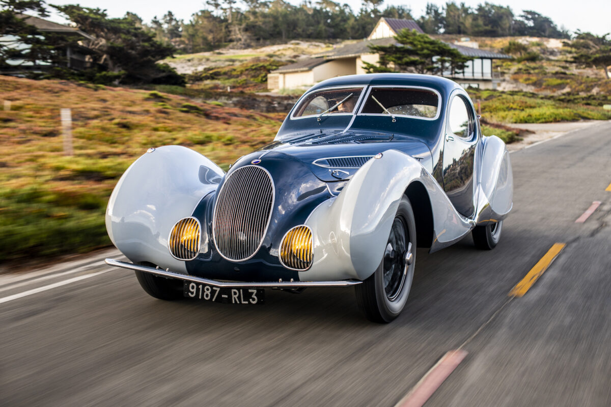 Talbot-Lago T150C SS ‘Teardrop’ On the Road Close Up