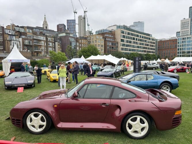 1985 Porsche 959 at London Concours 2025 (side view)