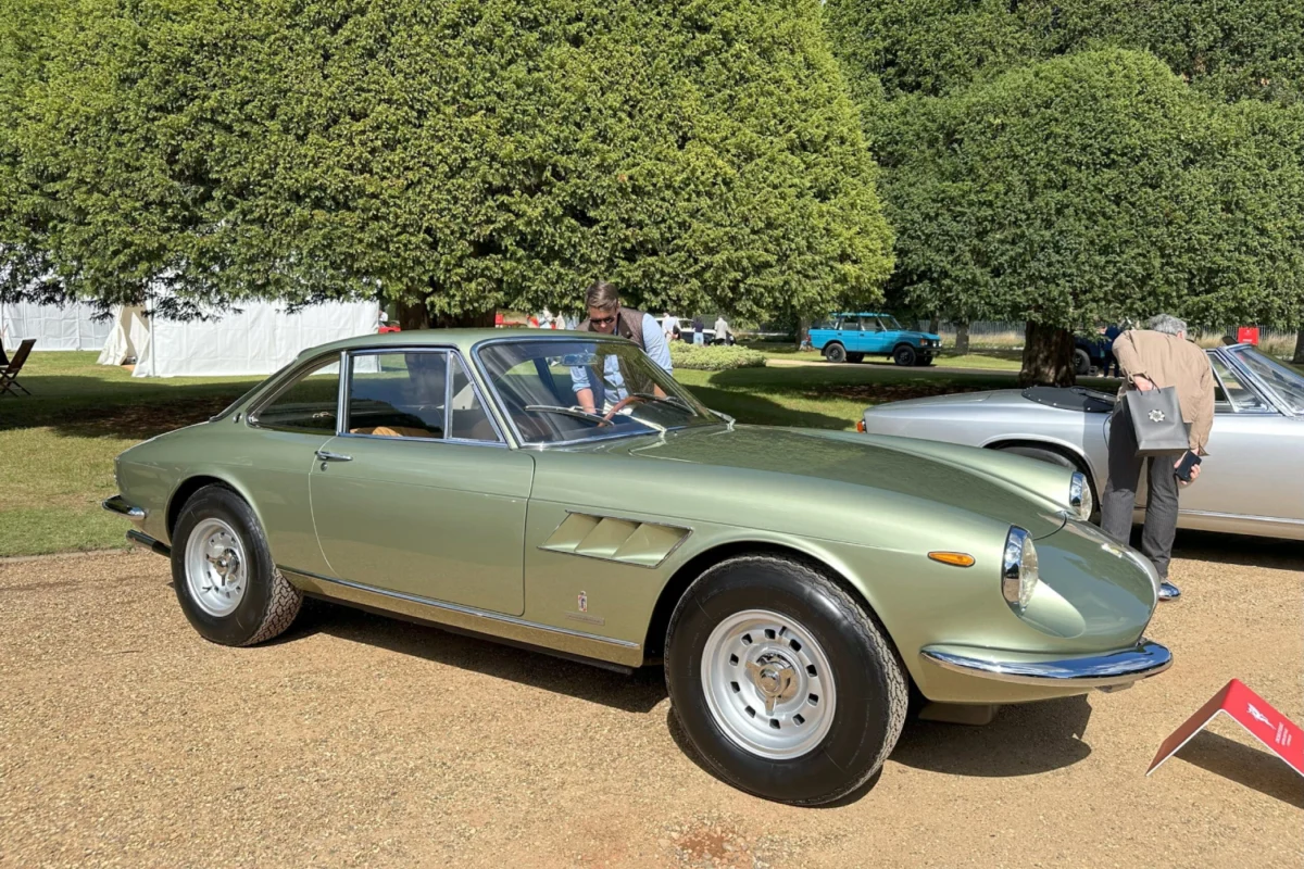 Concours-of-Elegance-2025-1966-Ferrari-330-GTC-front-side-view-scaled