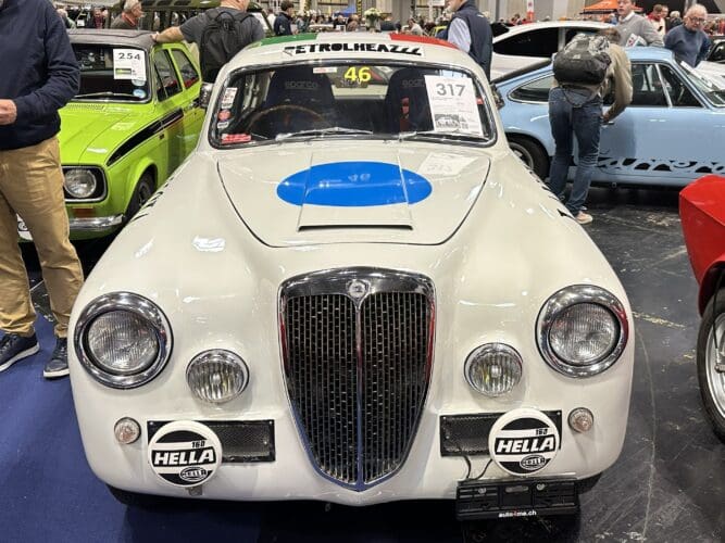 Classic Motor Show 2025 (1956 Lancia Aurelia B20 GT Series VI Rally Car - front view)
