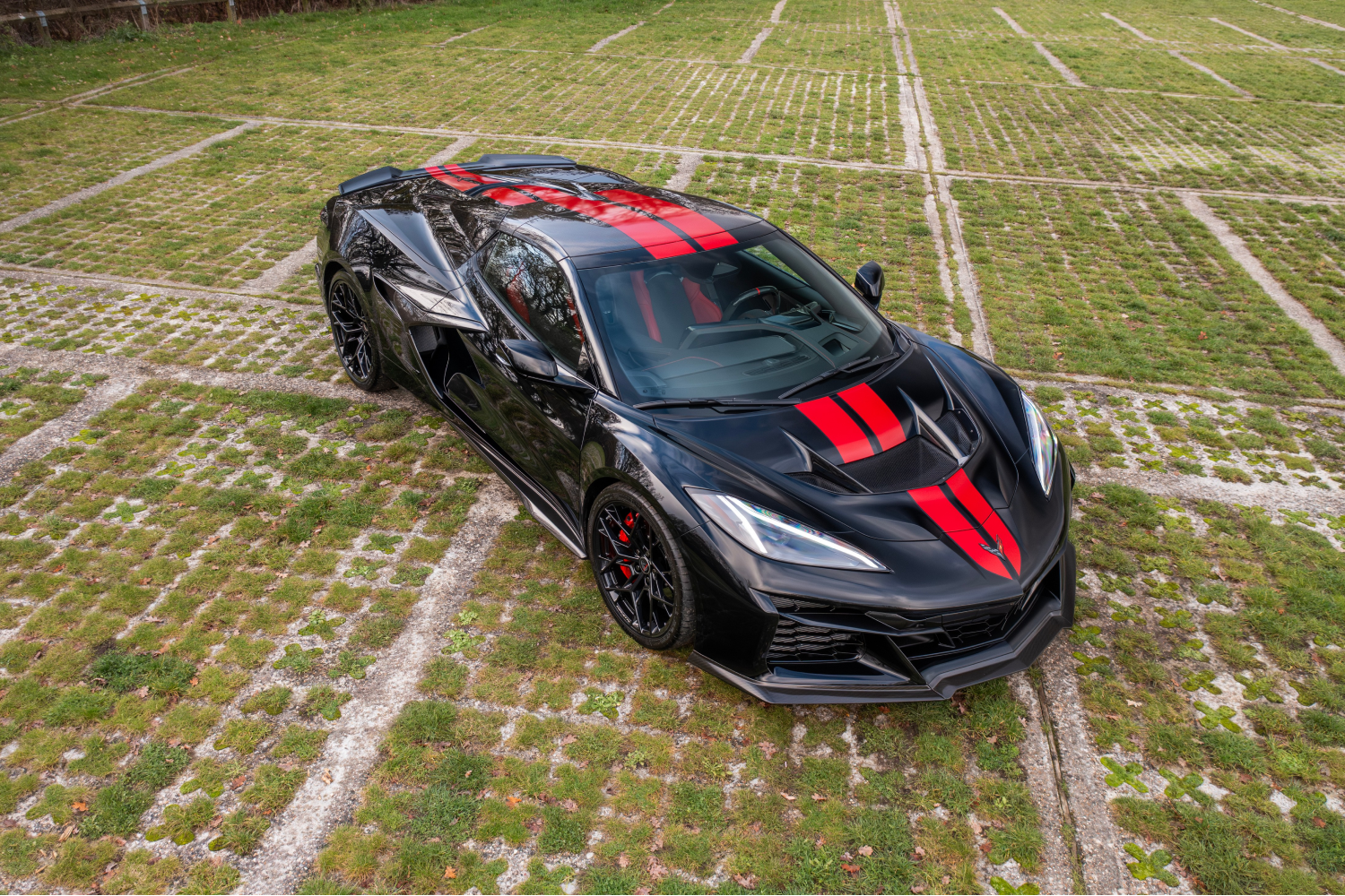Corvette ZR1 - Black - 1st in Europe - front top view