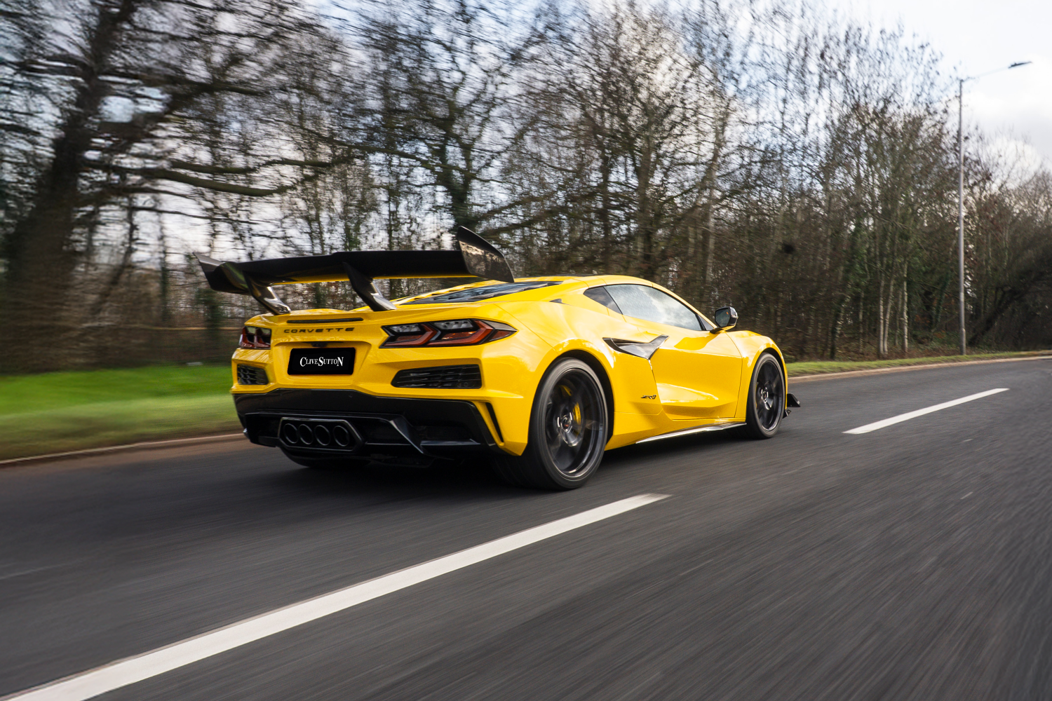 Corvette ZR1 - Yellow - 1st in Europe - rear right view