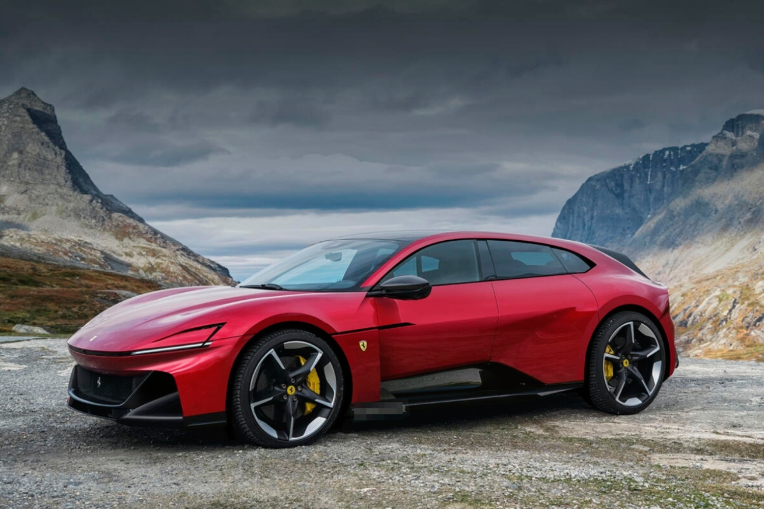 Ferrari Elettrica 2026 - front left view