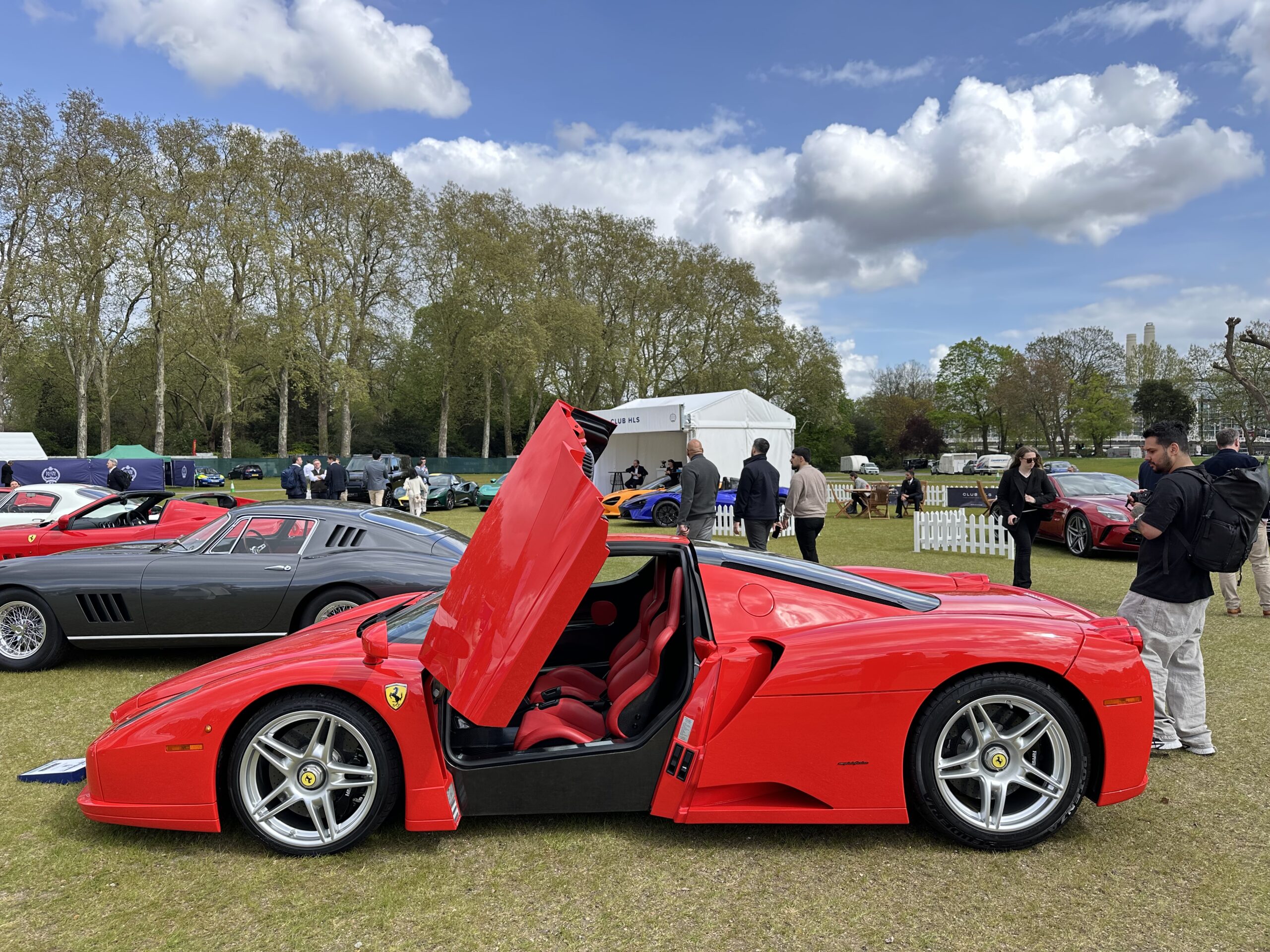 Ferrari Enzo (in Rosso Scuderia) at Salon Privé London 2026.