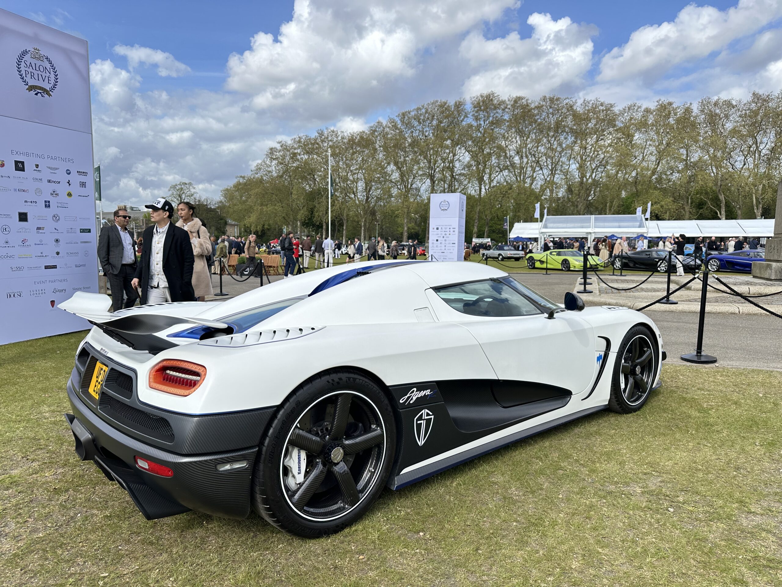White Koenigsegg Agera R at Salon Privé London 2026.