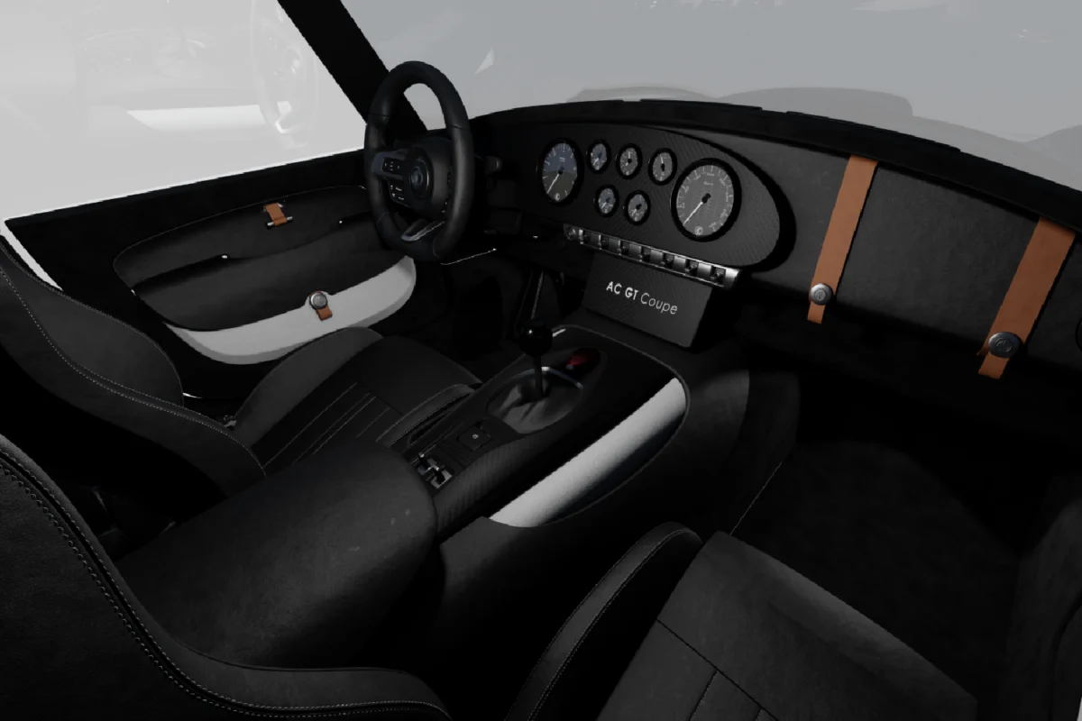 AC Cobra GT Coupe - Black Leather interior