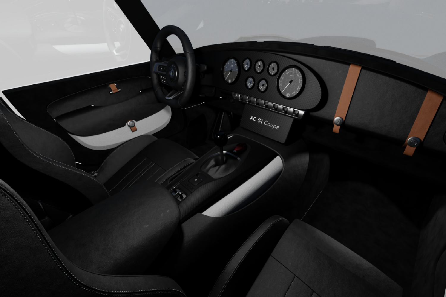 AC Cobra GT Coupe - Black Leather interior