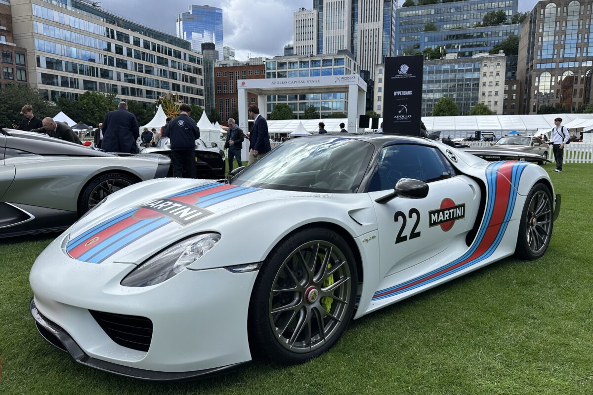 2016 Porsche 918 Spyder at the London Concours 2026.