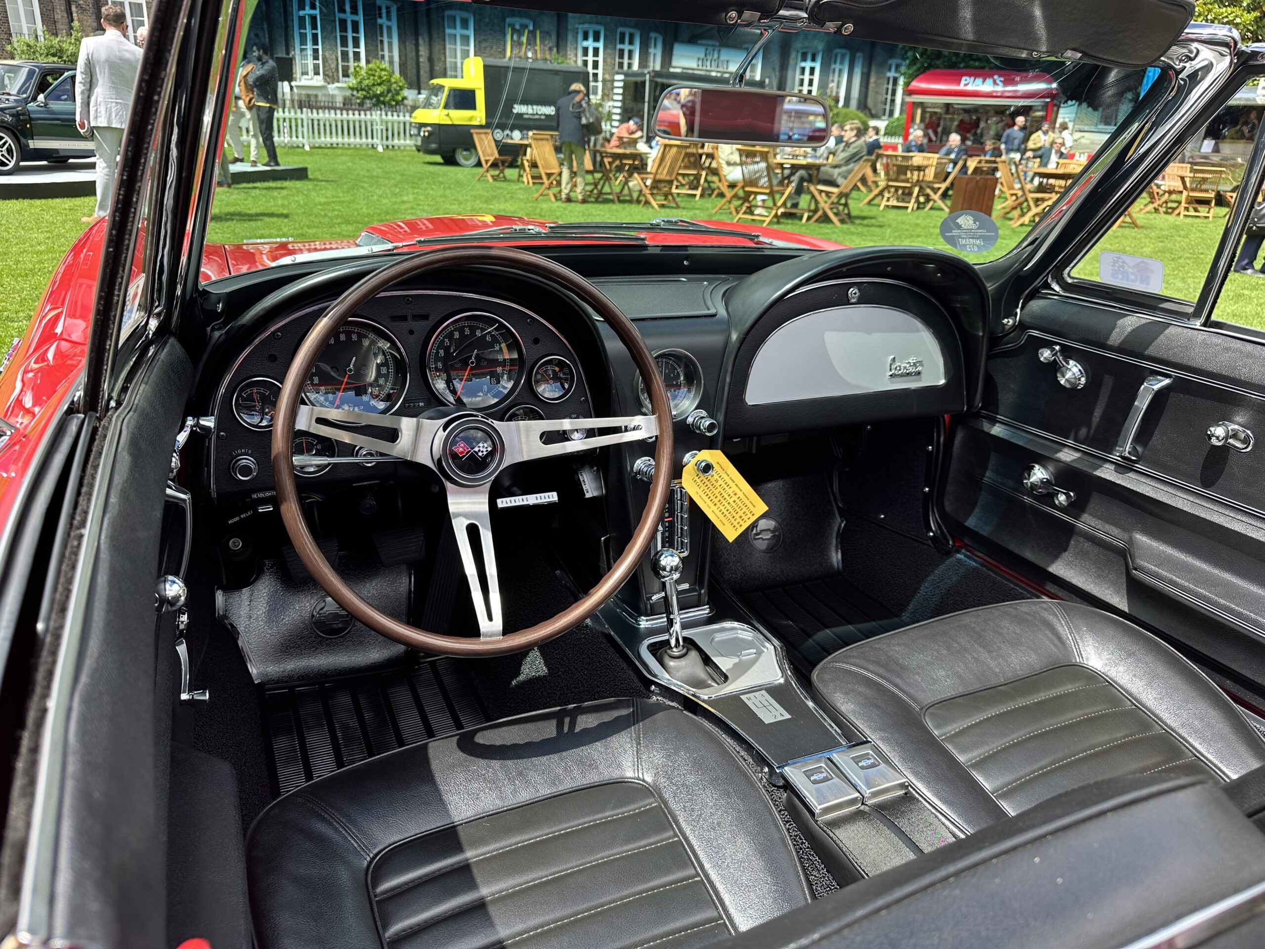 1966 Chevrolet Corvette Stingray 427 Roadster (interior view) at the London Concours 2026.