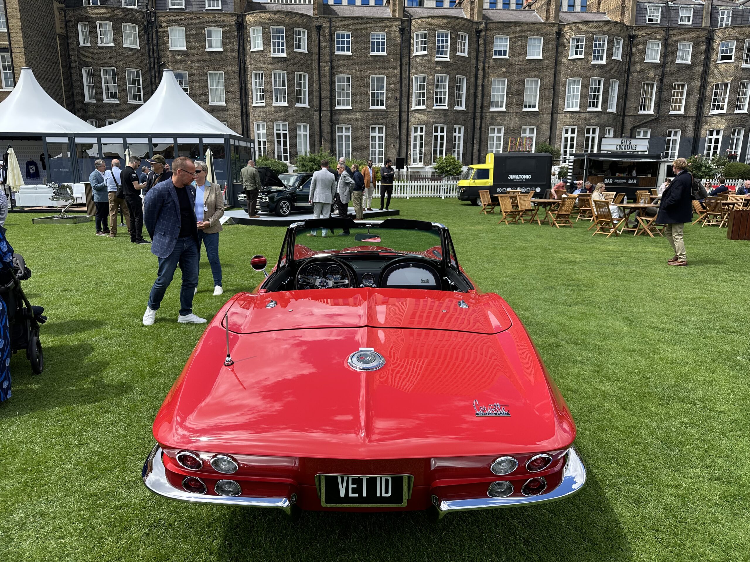 1966 Chevrolet Corvette Stingray 427 Roadster (rear view) at the London Concours 2026.