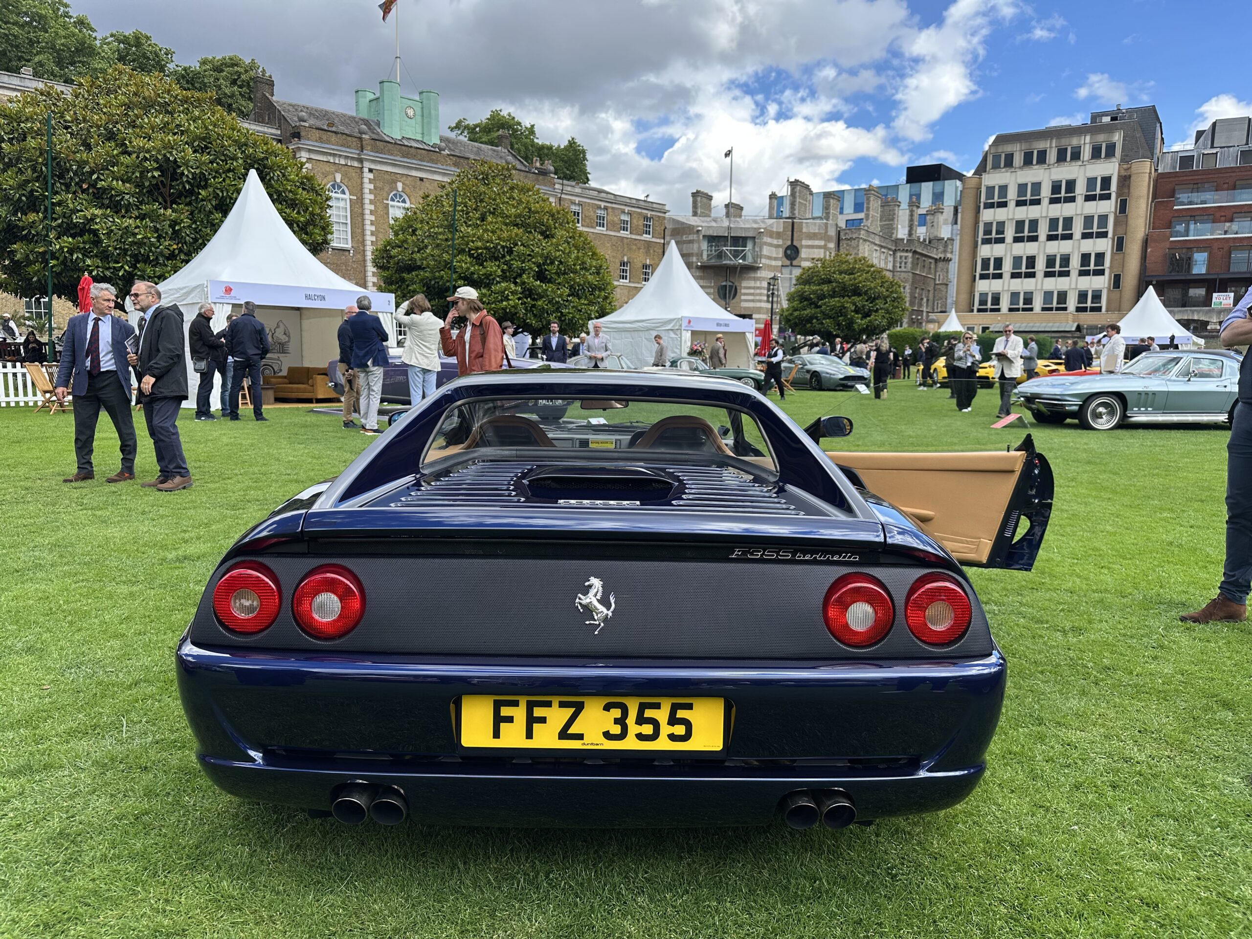 1995 Ferrari F355 (rear view) at the London Concours 2026.