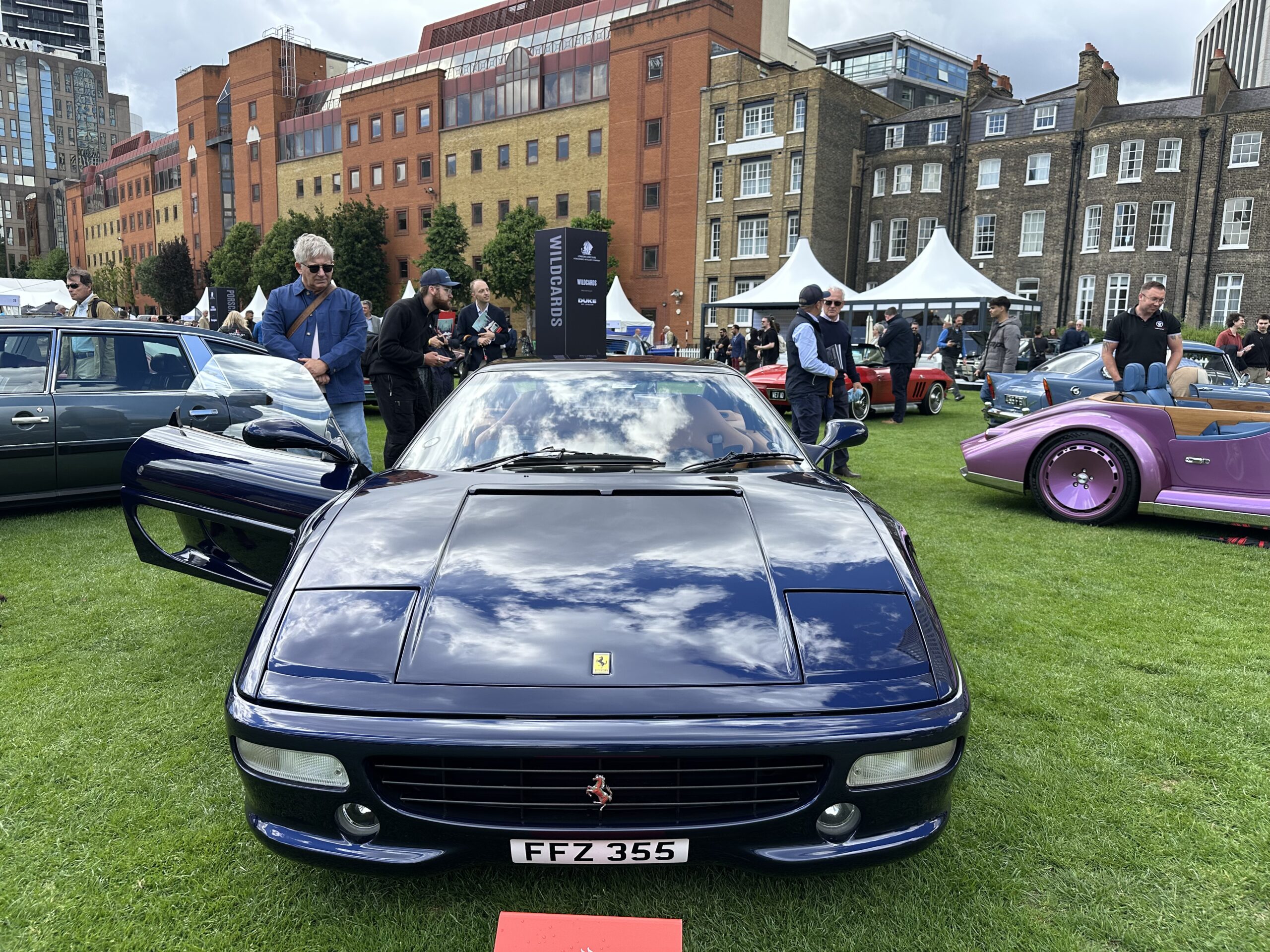1995 Ferrari F355 (front view) at the London Concours 2026.