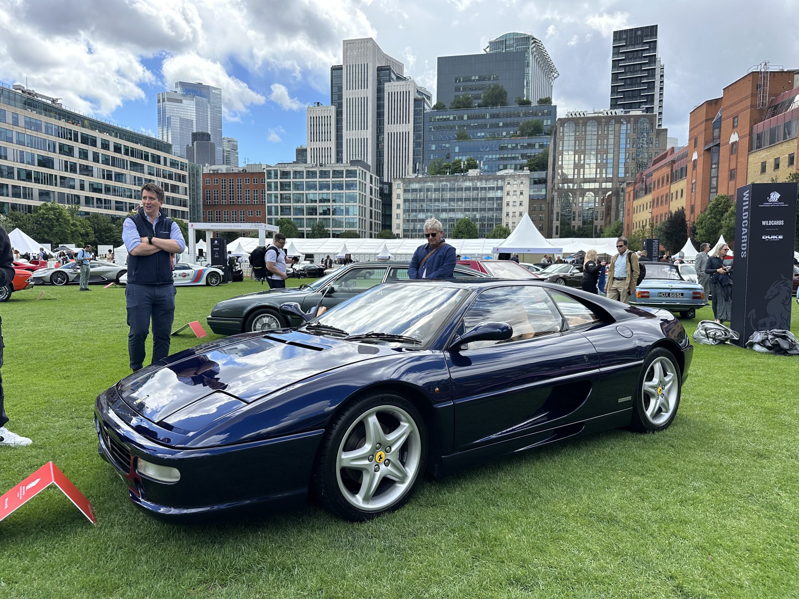 1995 Ferrari F355 (front side view) at the London Concours 2026.