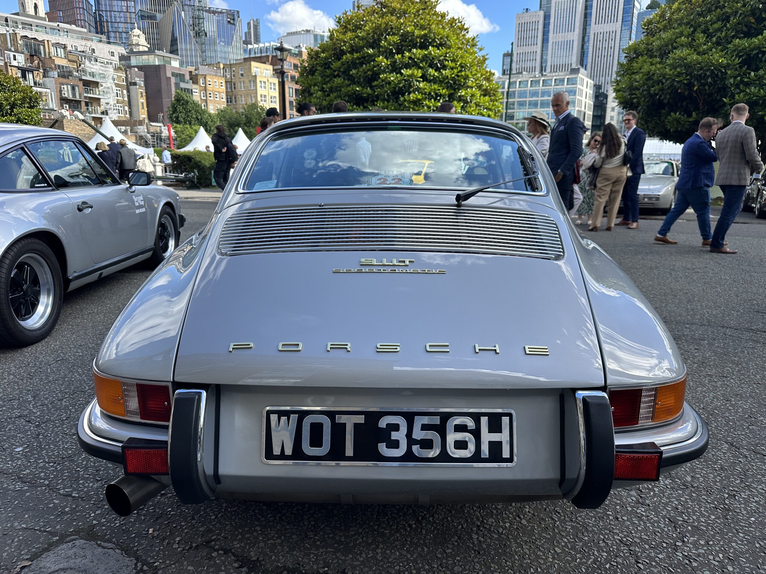 Sportomatic (in Silver) (rear profile) at London Concours 2026.