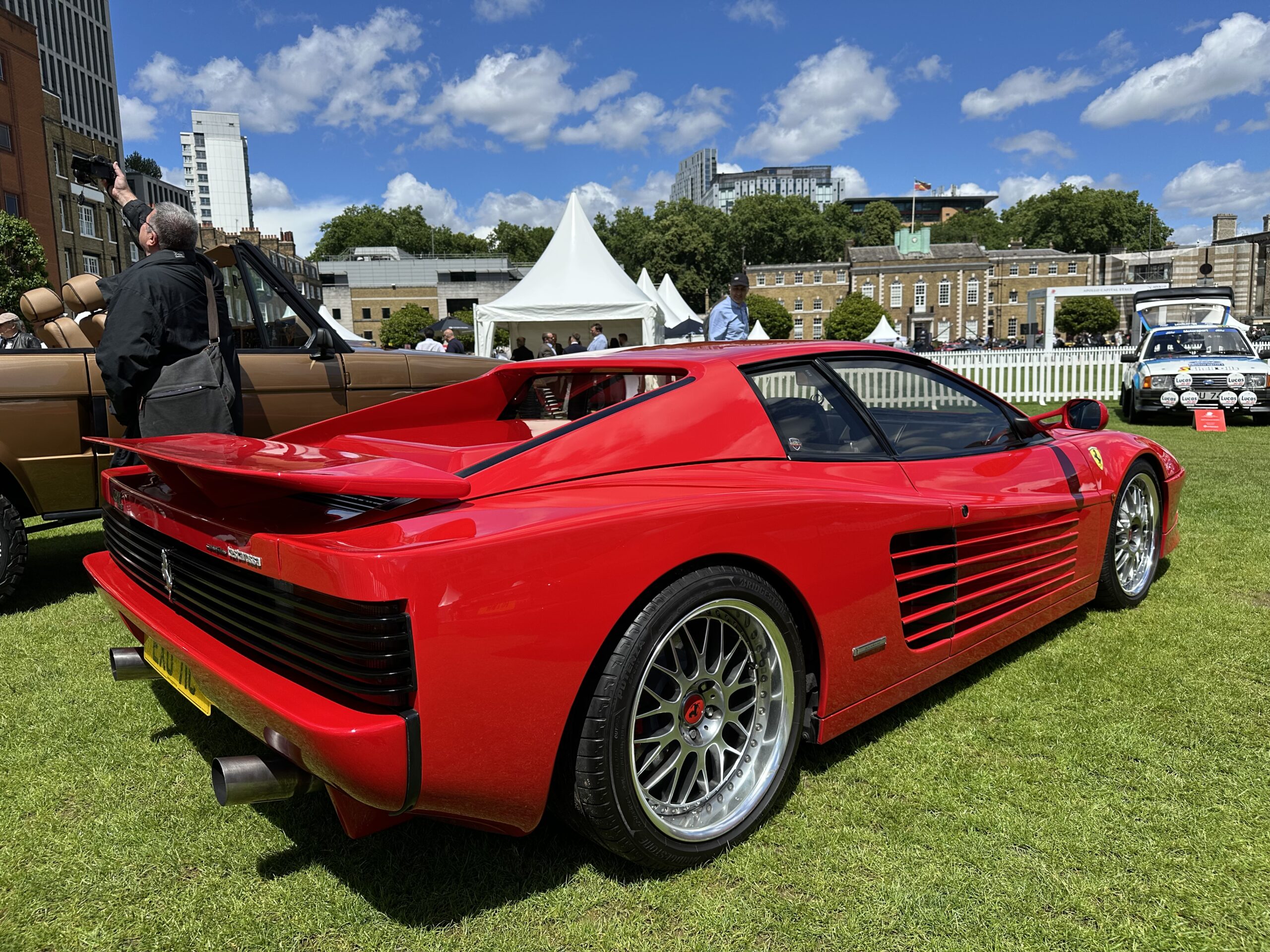 1989 Koenig Specials Testarossa (rear side view) at the London Concours 2026.